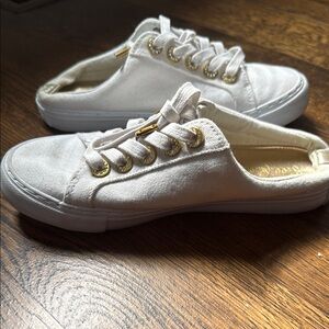 Lilly Pulitzer White Canvas Sneakers